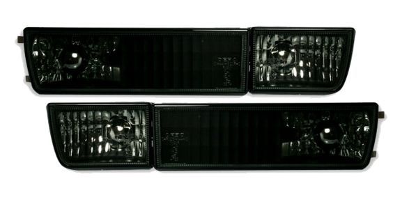 Кристални мигачи с декоративен халоген за Golf 3 / Vento - черни