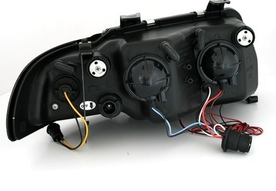 Кристални фарове за Audi A4 Angel Eyes (1995-1998) - хром