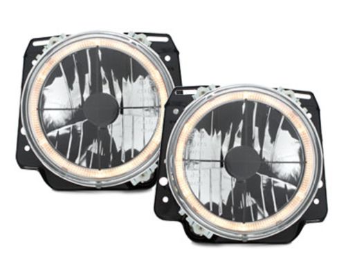 Кристални фарове с Angel Eyes и кръст GOLF II (83-93) - хром