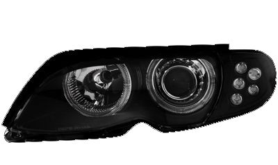 Кристални фарове Angel Eyes BMW E46 седан (2001-2003) - черни