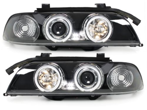 Кристални фарове Angel Eyes BMW E39 (1995-2003) - черни
