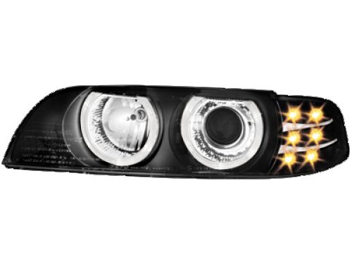Кристални фарове Angel Eyes BMW E39 (95-00) - черни