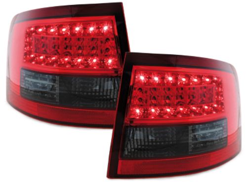 Диодни стопове AUDI A6 комби (97-04) - опушени / червени