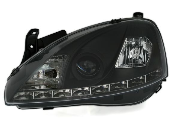 Кристални фарове OPEL CORSA C (2001-2006) - черни