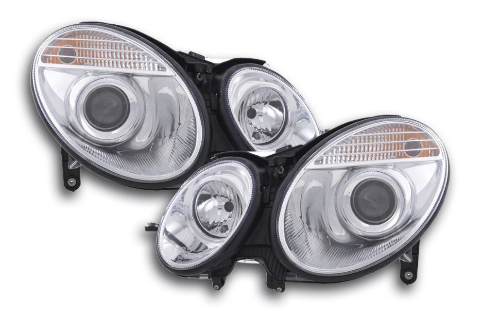 Кристални фарове Mercedes W211 E-Class (2002-2006) - за фабричен ксенон