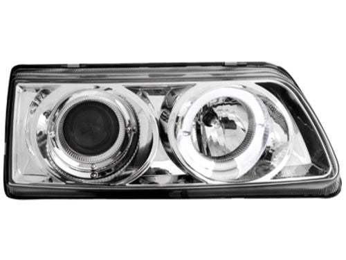 Кристални фарове ANGEL EYES CRX (88-89) с 1 ринг и лупа - хром