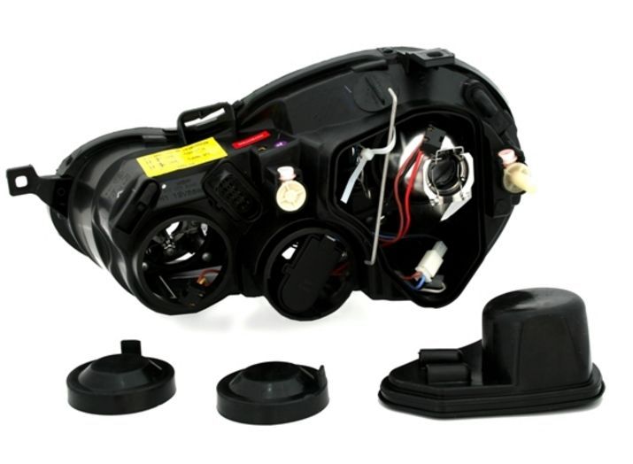 Кристални фарове POLO 9N (2001-2005) - черни