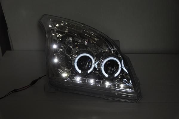Кристални Фарове за Toyota Land Cruiser 120 (2003-2009) - хром