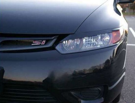 Вежди за фарове за Honda Civic (2006+) 2 врати - черни