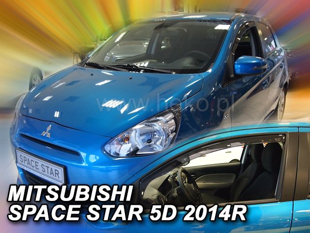 ВЕТРОБРАНИ ЗА MITSUBISHI SPACE STAR (2014+) 5 ВРАТИ - 2БР. ПРЕДНИ