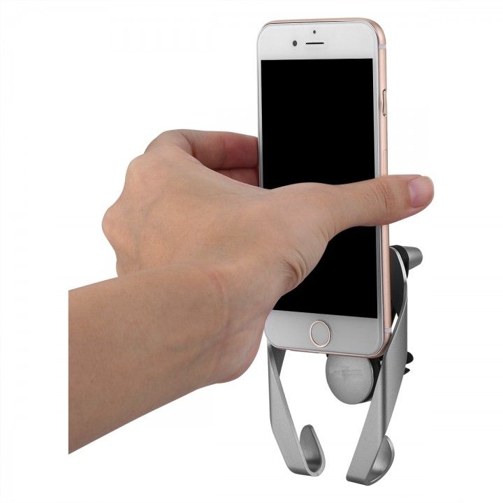 Постава за телефон за въздуховода - сива