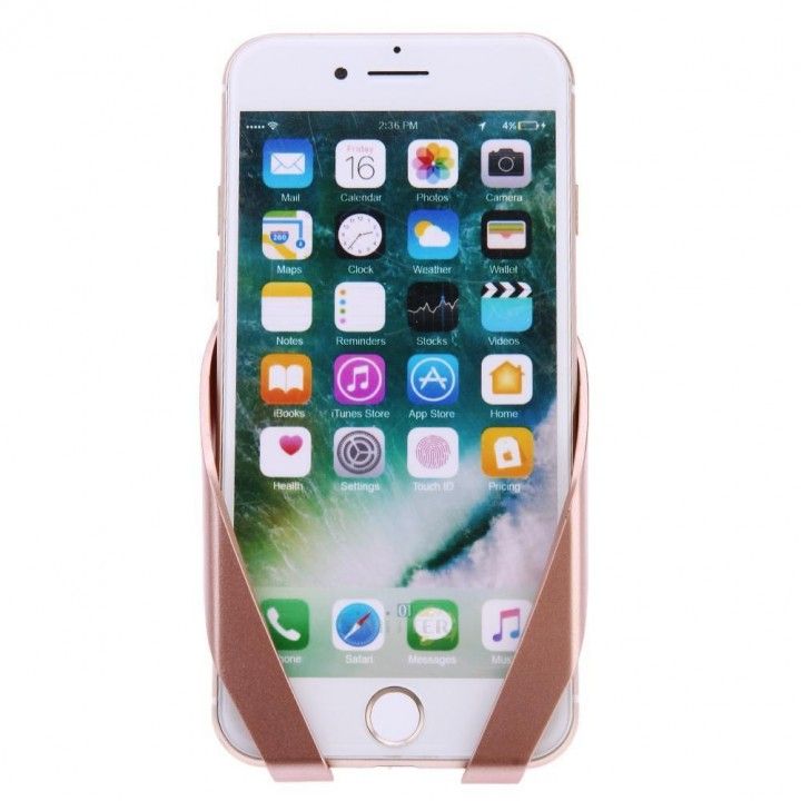 Постава за телефон за въздуховода - златна