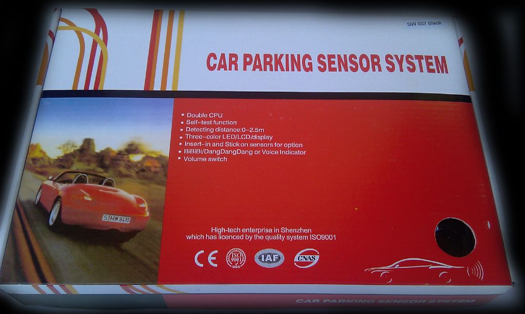 Парктроник с 8 сензора и звукова сигнализация - черни датчици