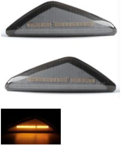 Диодни мигачи за BMW X3, X5, X6 - хром с бягащ мигач