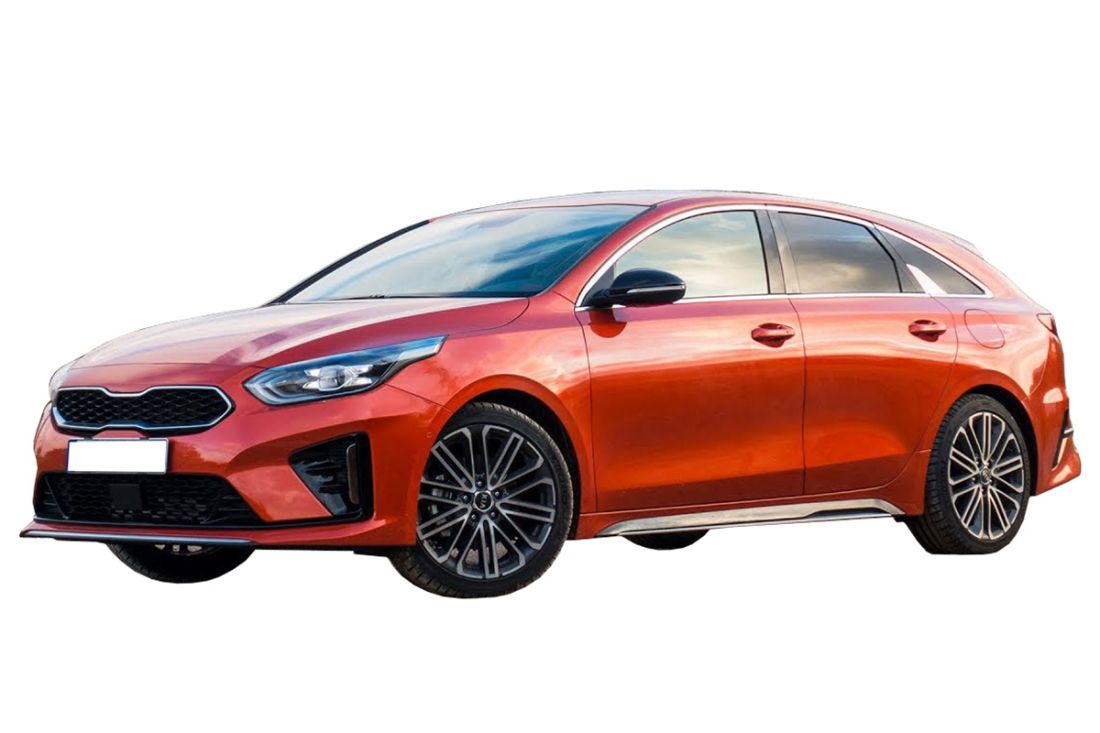 Гумирана стелка за багажник за Kia ProCeed Shooting Brake (2018+) incl. models with rails, right wing removable for additional loudspeakers (shorter wing)