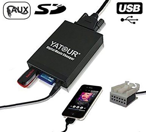 USB / MP3 audio interface за VW GOLF 5 6, TOURAN, TOUAREG, TIGUAN, T5, JETTA, POLO / AUDI A3 (2004+), A4 (2007+), TT (2007+) / SEAT Alhambra, Arosa, Cordoba, Ibiza, Leon, Toledo / Skoda Fabia, Octavia, Superb - с 12 пинов порт