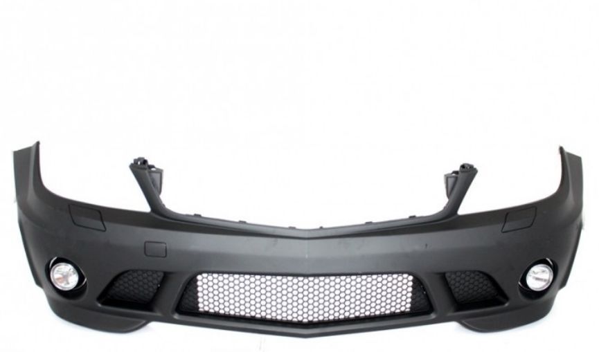 Предна броня за Mercedes C-Class W204 (2007-2011) - AMG look - без халогени и без отвори за парктроник