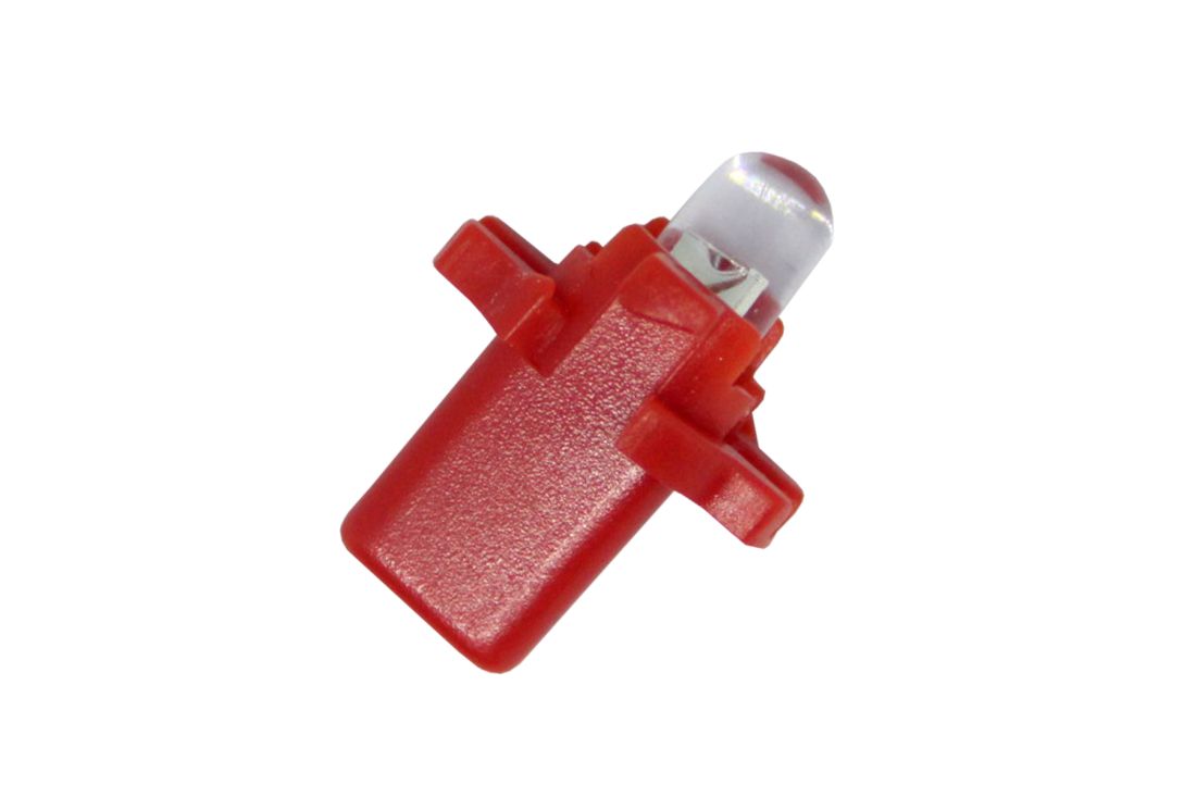 Лед крушки тип B8.3D 12V / 2W червен