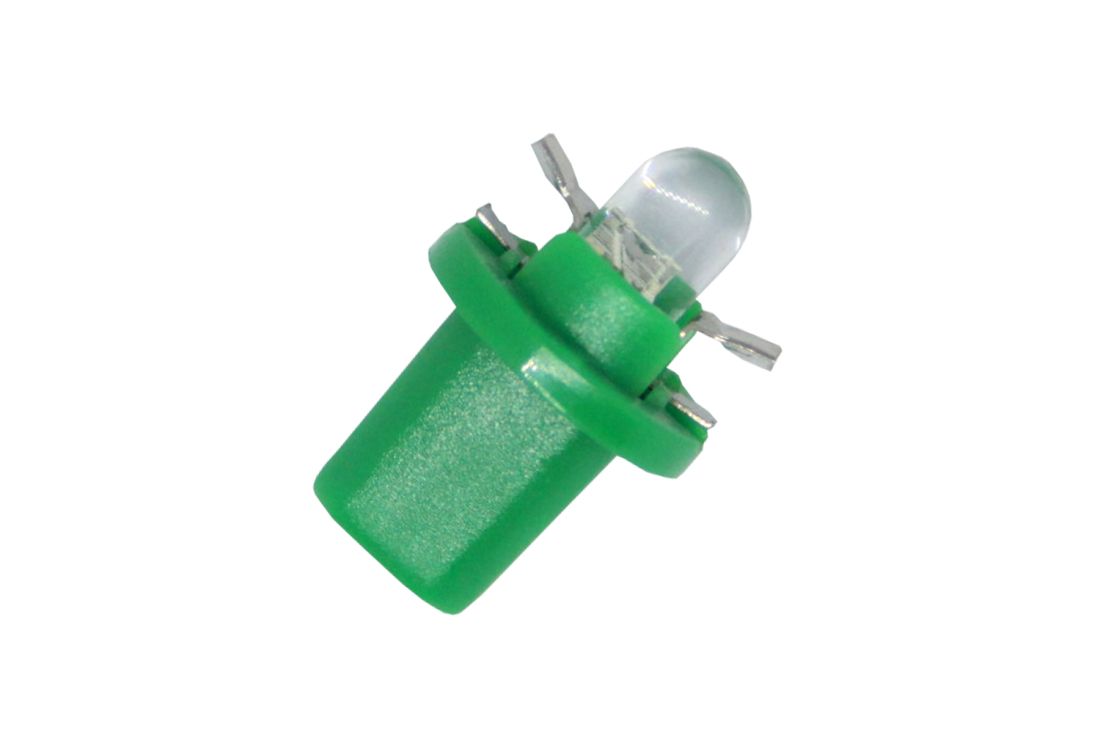 Лед крушки тип B8.5 12V/2W - зелен цвят