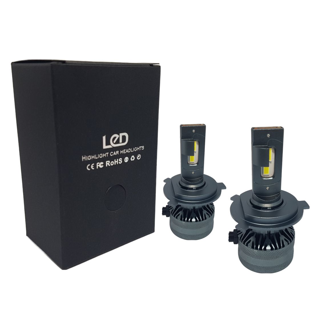 Лед крушки - Led система H4 модел A60 за фарове - 20000 Лумена 55W - Canbus 6000K - 1500% повече светлина