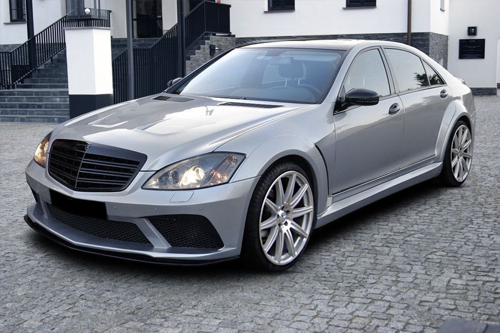 Решетка за Mercedes W221 S-Class (2005-2010) - AMG Дизайн черна
