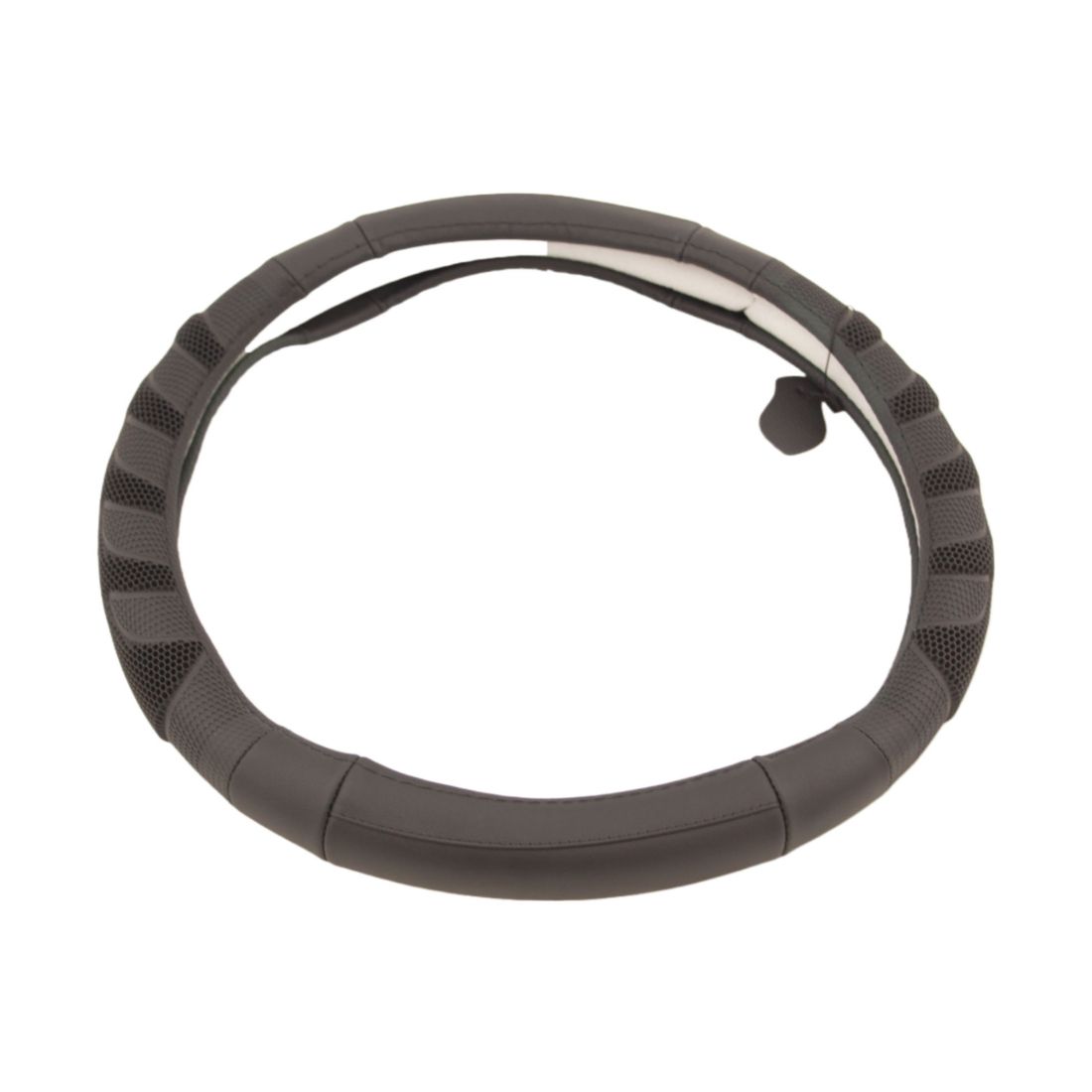 Кожен калъф за волан 38см - Comfort - черен цвят