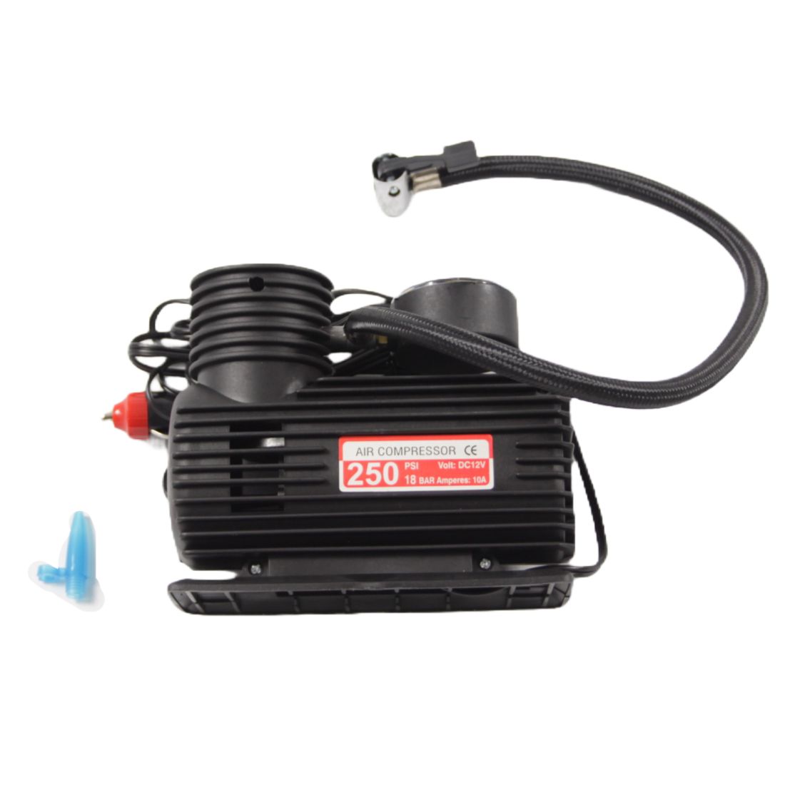 Компресор за гуми с манометър, 12V с букса за запалка