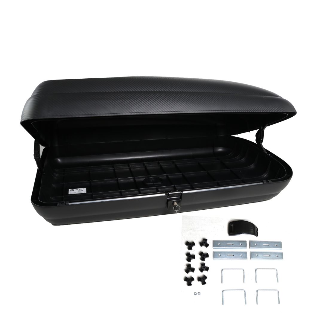 АВТОБОКС ART PLAST 133X77.8X34.5CM С КЛЮЧ, 320 ЛИТРА - ЧЕРЕН КАРБОН