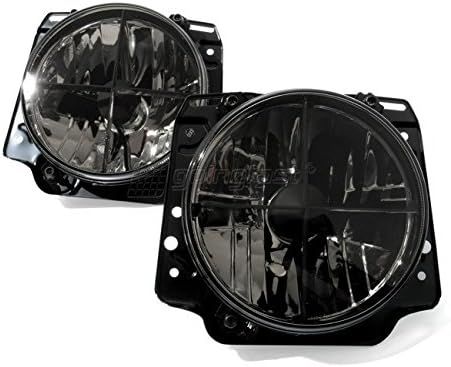 Кристални фарове с кръст GOLF II (83-93) - черен хром