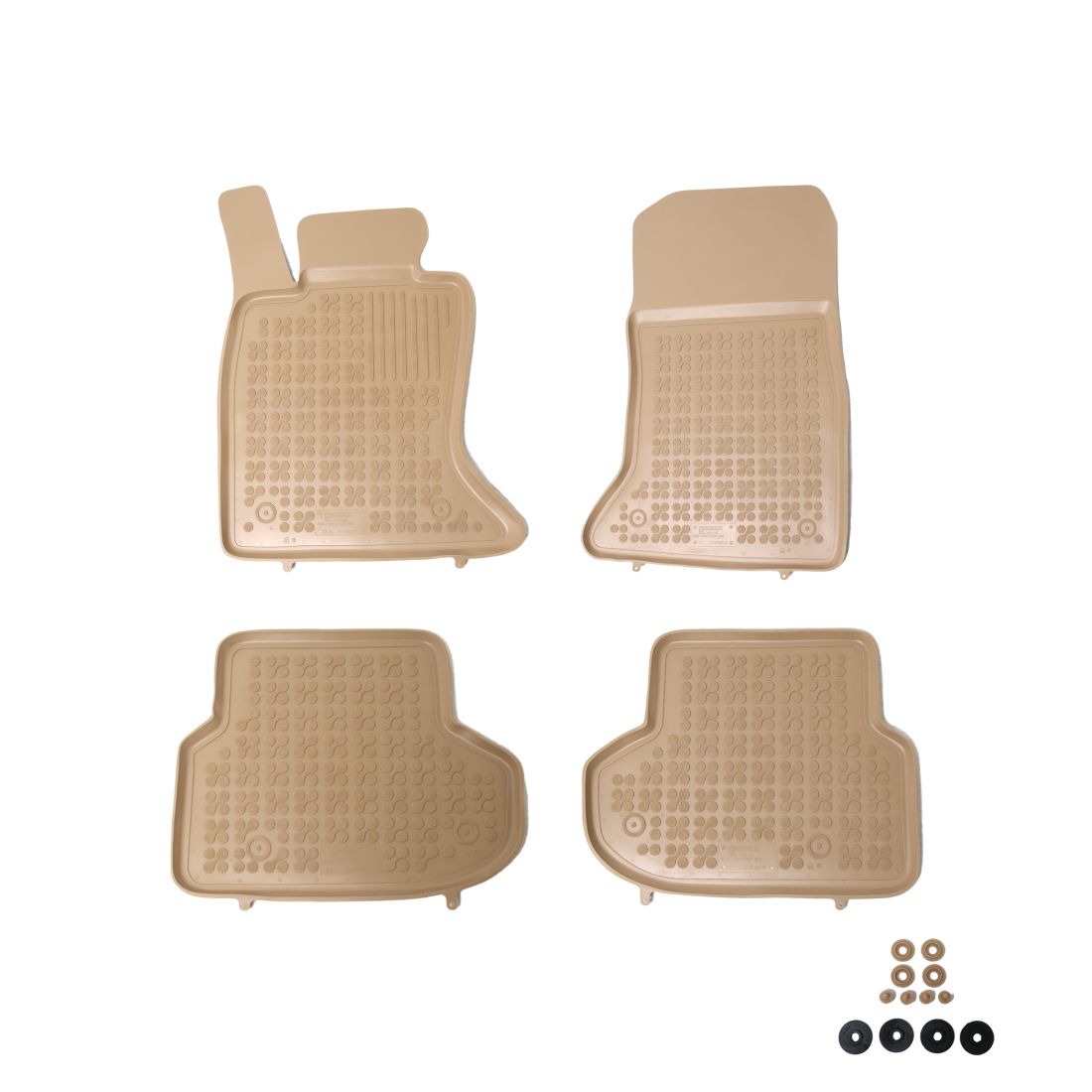 Гумени стелки за BMW 5 Series F10 / F11 (2013+) - тип леген бежови