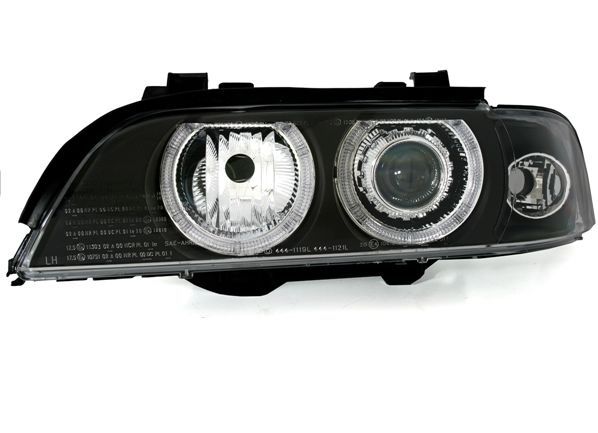 Кристални фарове Angel Eyes BMW E39 (1995-2000) - черни
