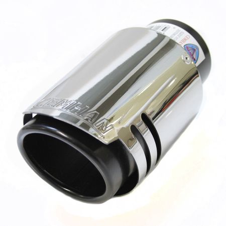 Нов Универсален Двоен Хромиран Накрайник За Ауспух За Автомобил 57 мм Диаметър