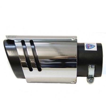 Нов Универсален Двоен Хромиран Накрайник За Ауспух За Автомобил 57 мм Диаметър