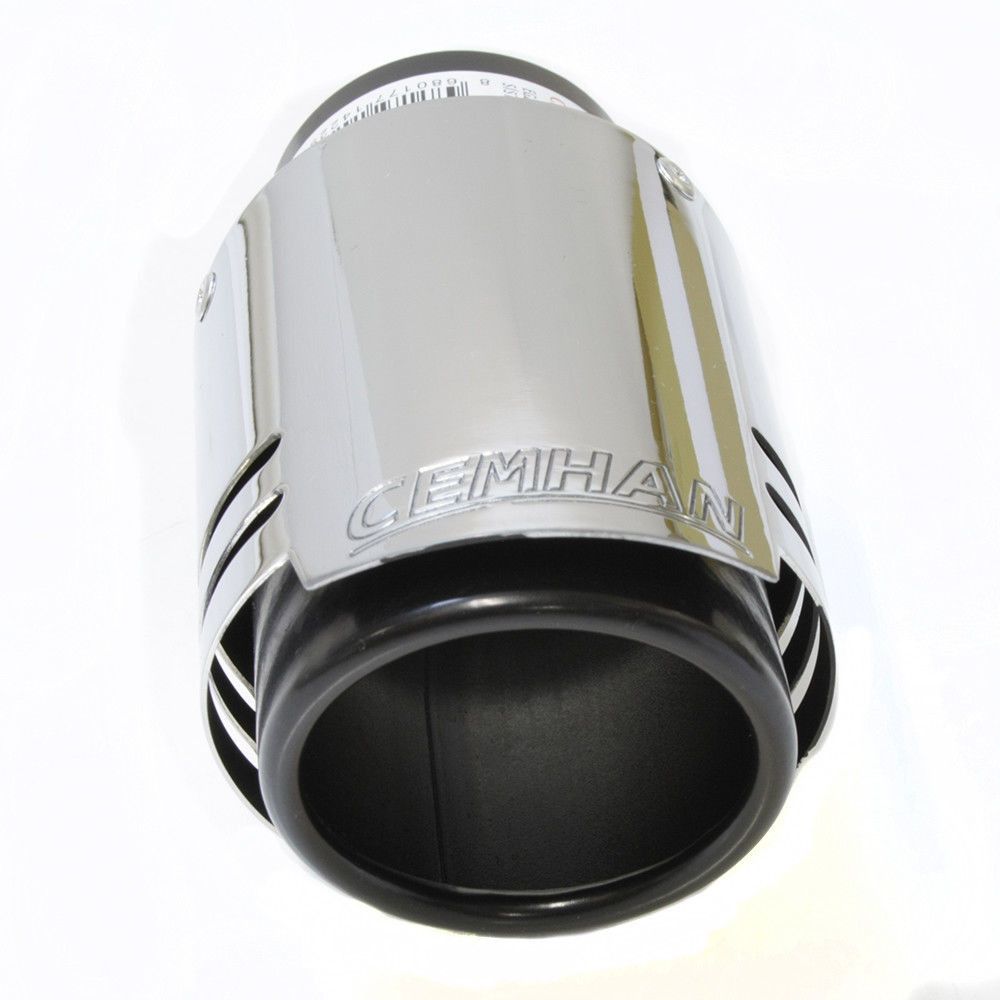 Нов Универсален Двоен Хромиран Накрайник За Ауспух За Автомобил 57 мм Диаметър