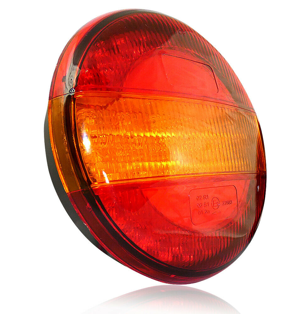 Комплект 2 Броя LED Лед Диоден Стоп Тип Хамбургер Бягащ Диниамичен Мигач, Ефект Неон Ø14cm, 12V-24V, За Камион, Ремарке, Бус , Каравана, Кемпер