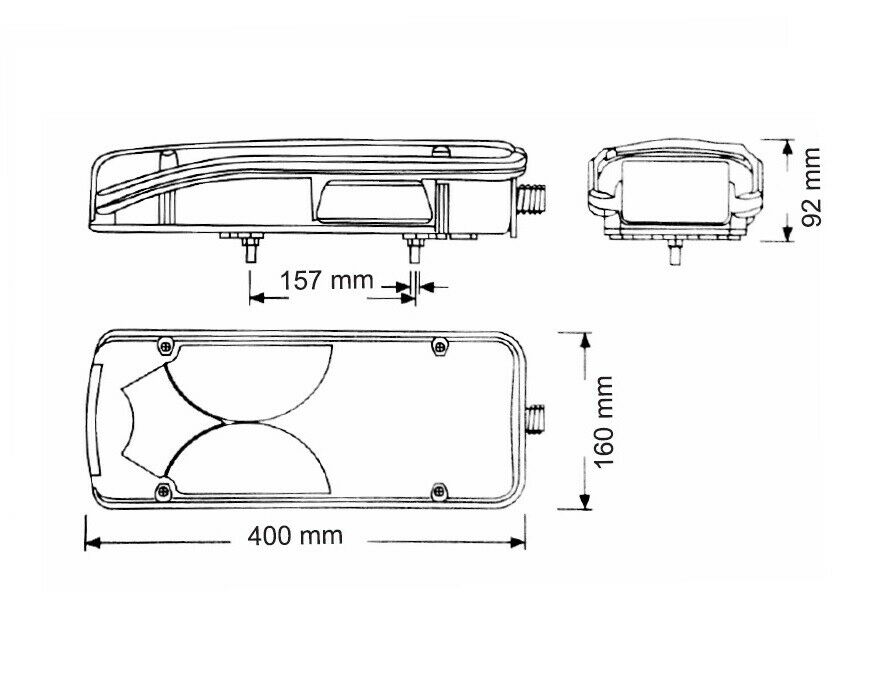 Комплект от 2 броя Универсални Стопове С Букса с 6 пина и крушки Задни светлини 12V -24V Подходящи за Ремарке Караванa Бус Тир Камион Daf Даф Scania Скания Volvo Волво Mercedes Мерцедес Man Ман