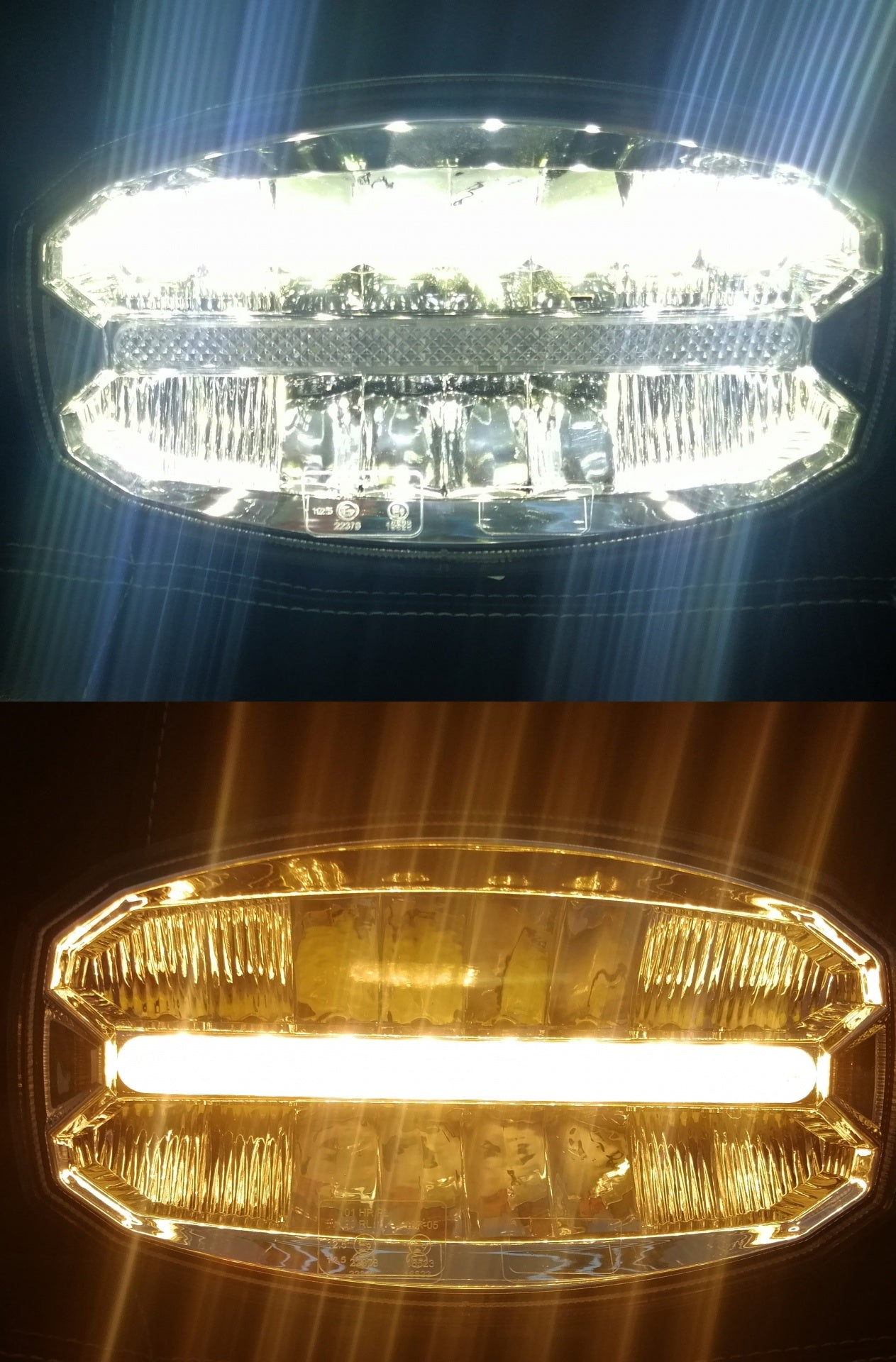 80W LED Лед Диоден Фар Халоген Лампа С Три Функции Неон Neon Ефект Бяло-Жълто / Оранжево 5800lm 12V - 24V E-Mark