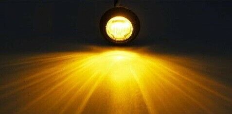 Габарит LED Светодиоден, Тип Копче, Маркер, Токос, Оранжев, Жълт, 12V