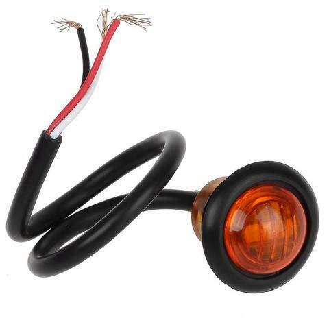 Габарит LED Светодиоден, Тип Копче, Маркер, Токос, Оранжев, Жълт, 12V
