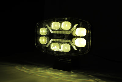LED Халоген Фар DRL бяла/жълта светлина - 12-24V за джип, камион, агротехника и др.