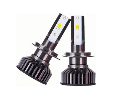 Комплект от 2бр Умалени Мини Лед Led Диодни Крушки H7 Х7 12V 50W 12000lm Mono LED +300% за Фарове Can Bus без грешки