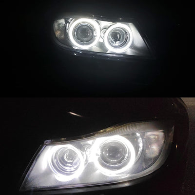 Комплект от 2 броя ярки бели LED крушки Angel Eyes ангелски очи 12V за BMW Е90 Е91 с Canbus без грешки