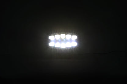 Универсален Високомощен LED ЛЕД 55W диоден фар халоген лампа 12V - 24V с DRL светлина бяло-жълто за АТВ джип камион трактор земеделски и селскостопански машини и др.