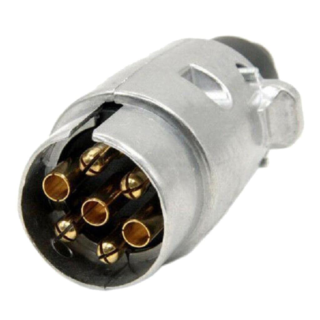 Букса за ремарке мъжка 7 пина 12V метална