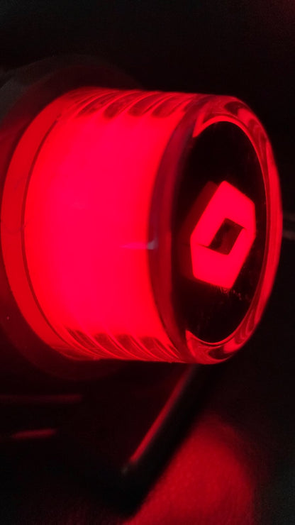 1 брой LED ЛЕД страничен габарит рогче 12 -24V оранжево - червено “old school” Неон Ефект с лого RNT
