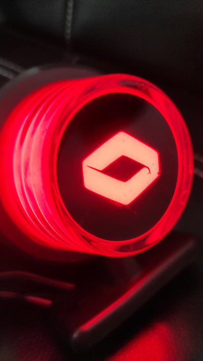 1 брой LED ЛЕД страничен габарит рогче 12 -24V оранжево - червено “old school” Неон Ефект с лого RNT