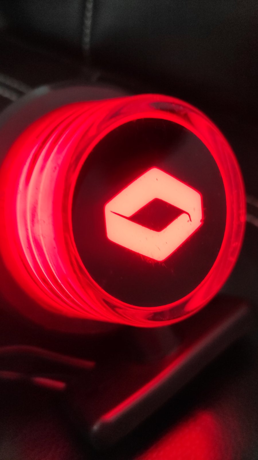 1 брой LED ЛЕД страничен габарит рогче 12 -24V оранжево - червено “old school” Неон Ефект с лого RNT