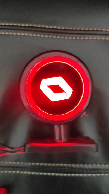 Комплект от 2 броя LED ЛЕД страничен габарит рогче 12 -24V оранжево - червено “old school” Неон Ефект с лого RNT