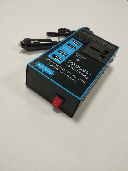 Мултифункционален Инвертор преобразувател на напрежение от 12V на 220V - 1600W