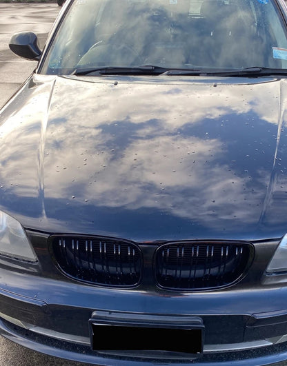 Двойни Бъбреци Решетки За БМВ BMW 1-ва Серия Фейслифт Facelift E81 E82 E87 E88 2008г.-2011г. Черен Гланц Лак